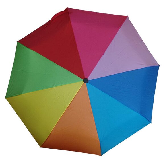 Variety To Go Windproof Compact Travel Umbrella, Rainbow Color - Picture 2 of 5